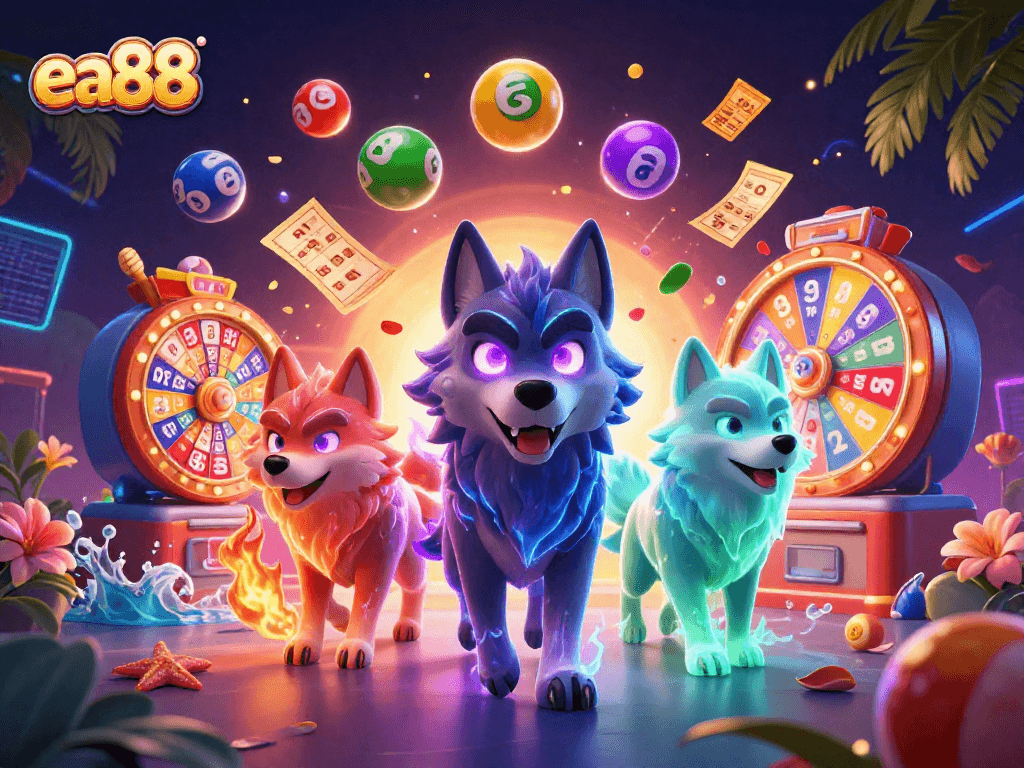 Experience thrilling moments at ea88 with dynamic lottery games surrounded by vibrant colors.
