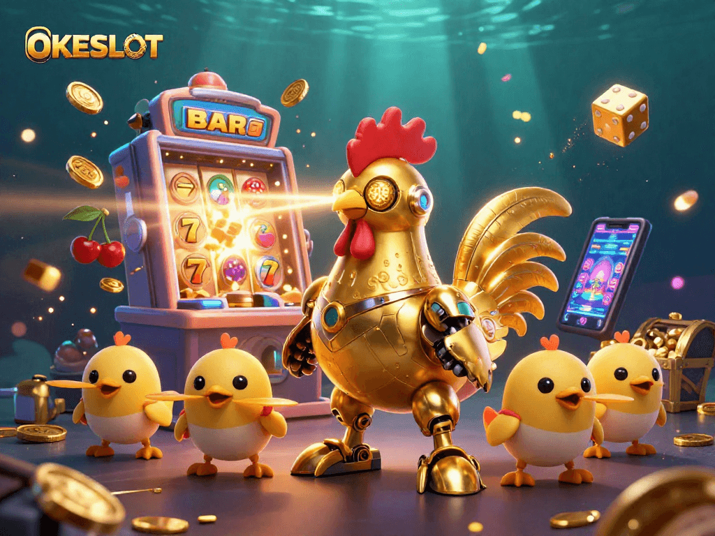 Menangkan jackpot slot di OKESLOT dengan robot ayam emas yang mengagumkan!