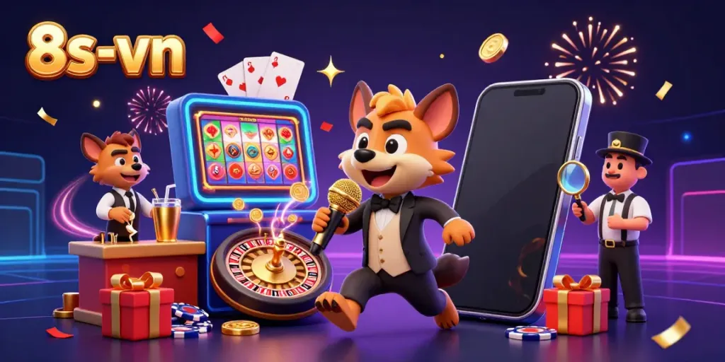 Join the laughter at the 8s-vn comedy casino with vibrant slot games and hyena antics.