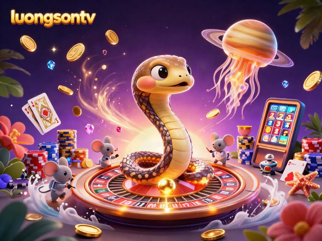 Place bets on luongsontv's cosmic roulette with vibrant gaming elements and dynamic atmosphere.