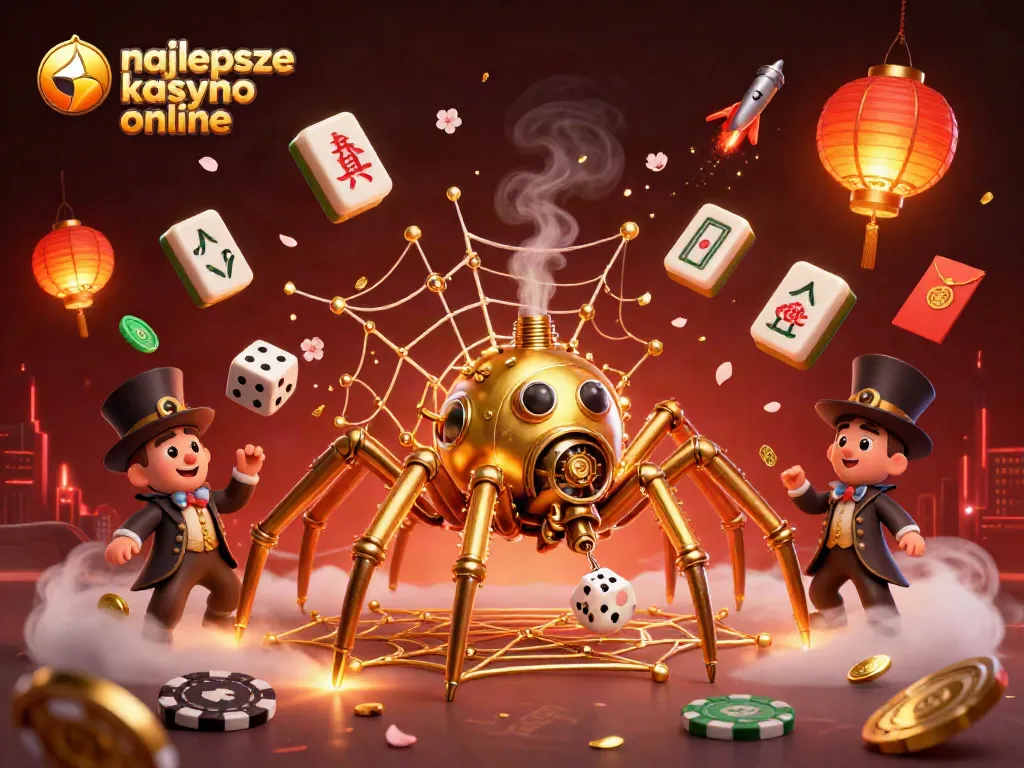 Experience the thrill of najlepsze kasyno online in this vibrant 3D casino scene filled with exciting game elements.
