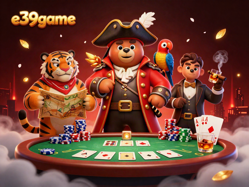 Experience thrilling games at e39game with a colorful casino atmosphere and engaging characters.