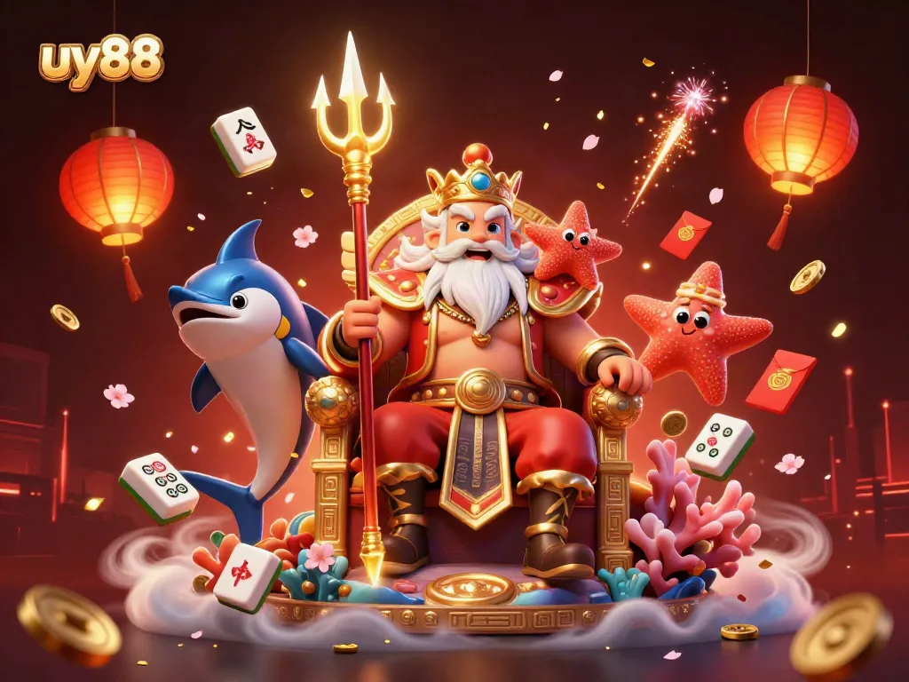 Experience the excitement of uy88 as Neptune rules over the casino world with vibrant elements.