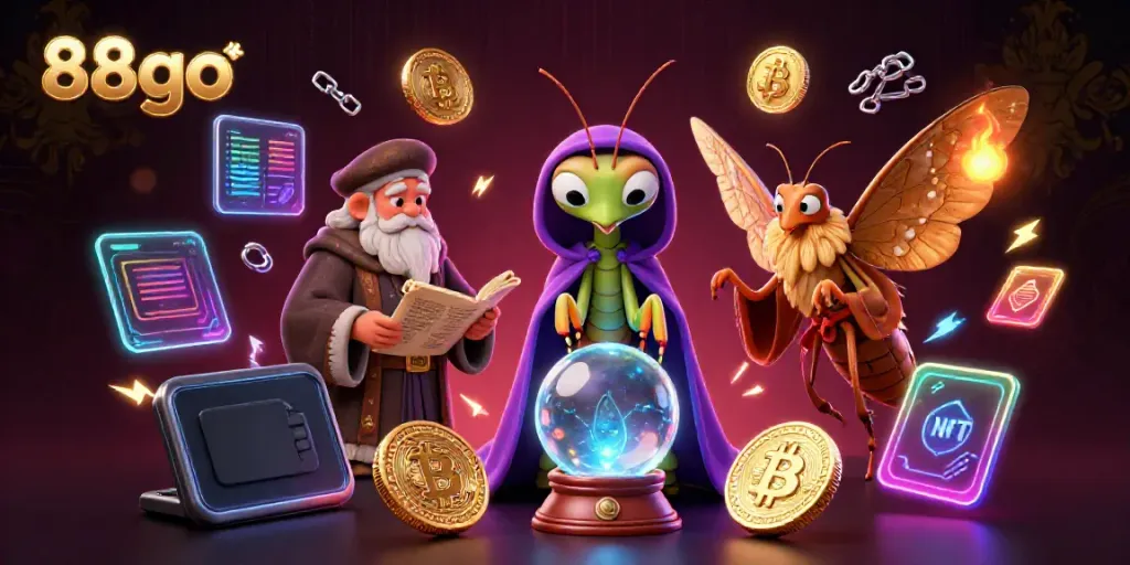 Experience the thrill of 88go with a vibrant, engaging casino scene featuring a mystical fortune teller.