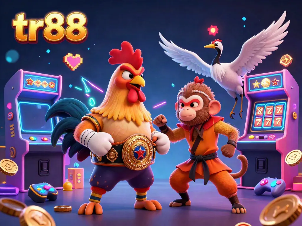 Experience the thrilling world of tr88 gaming with vibrant characters and immersive casino elements in a dynamic 3D scene.