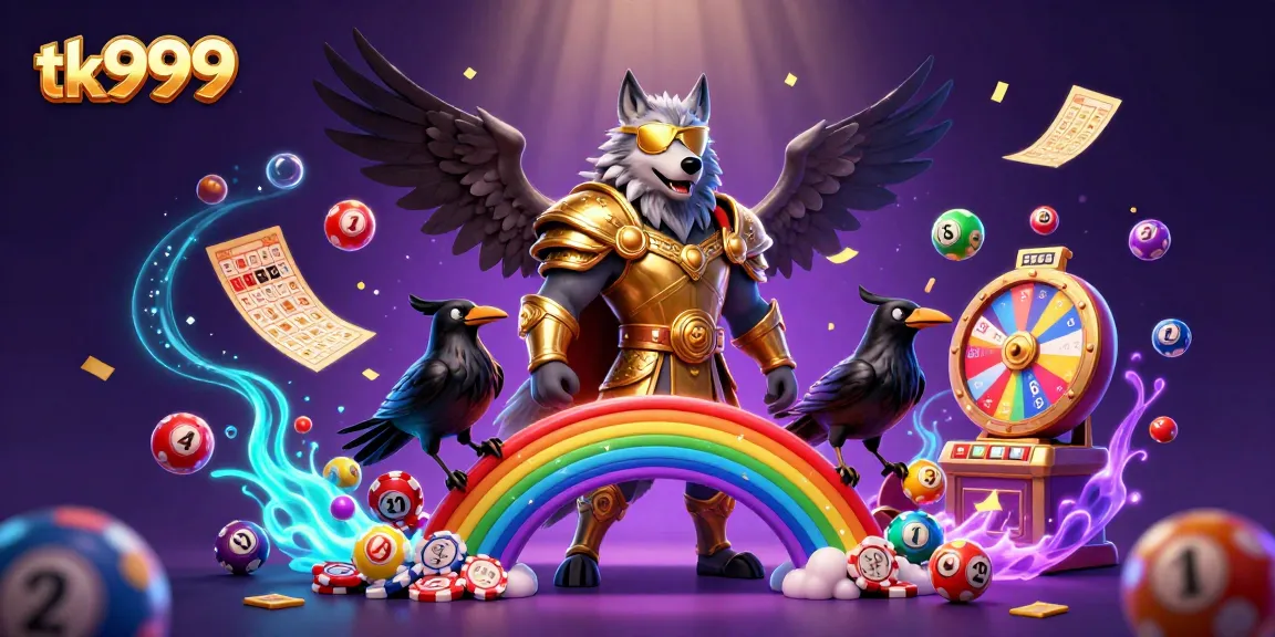 Engage with the thrilling tk999 gaming experience in a vibrant 3D cartoon illustration of Odin and ravens amidst casino elements.