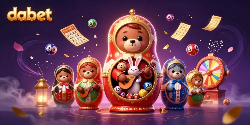 Join the fun at Dabet, where colorful lottery balls and dynamic games create an exciting gambling experience!