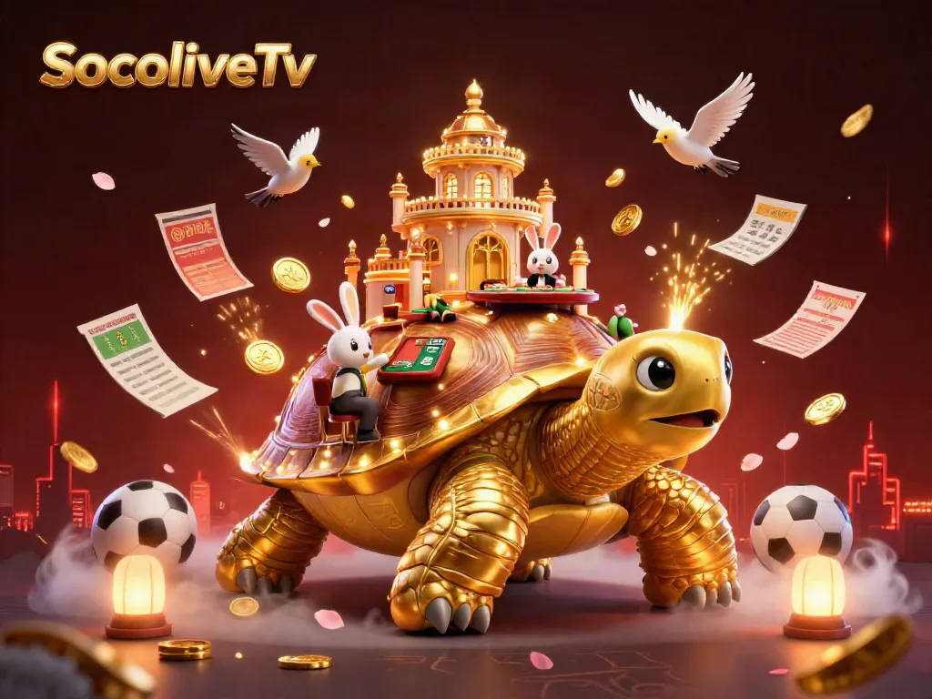 SocoliveTv ignites the thrill of live football betting with a vibrant 3D digital casino scene.