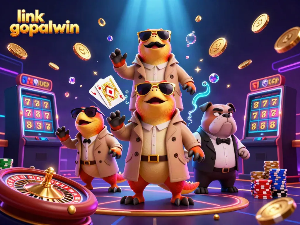 Engage with link gopalwin as raptors sneak into a VIP casino lounge amidst shimmering coins.
