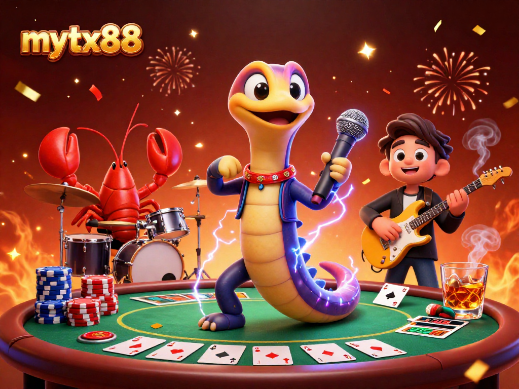 Experience thrilling gaming action with mytx88 as colorful characters entertain in a dynamic underwater casino scene.