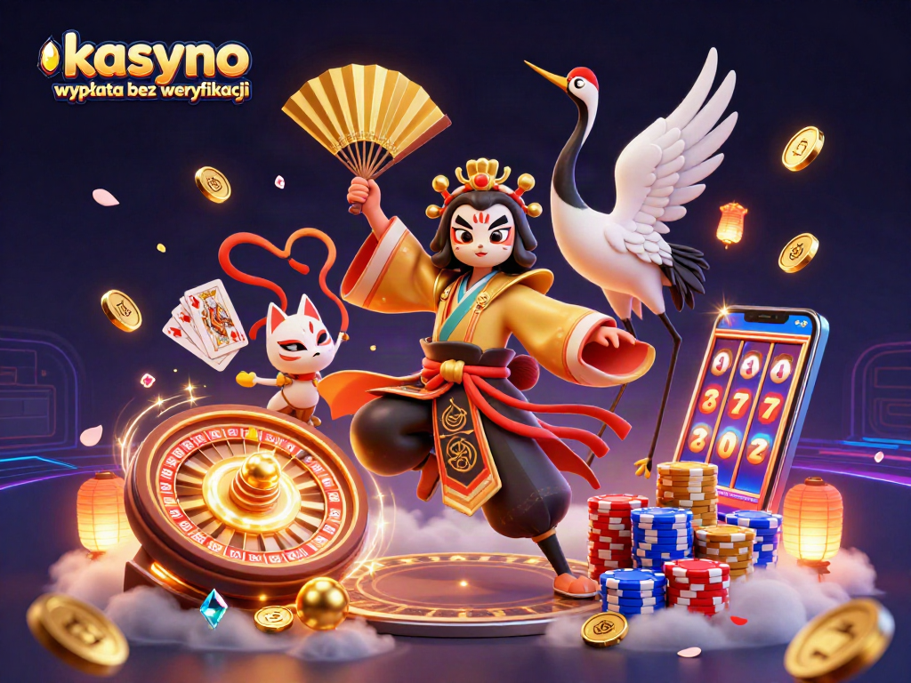 Engage in exciting gameplay at kasyno wypłata bez weryfikacji, surrounded by dynamic casino elements and vibrant graphics.