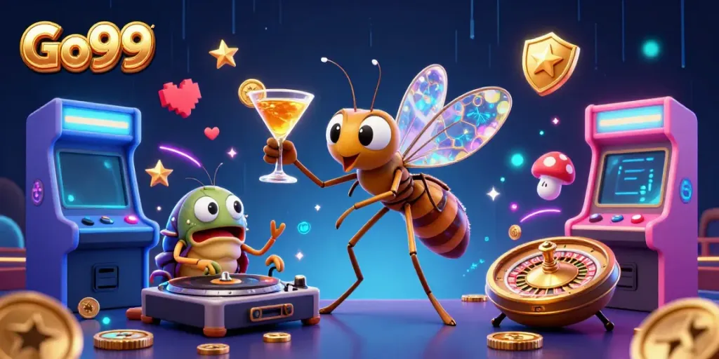 Experience vibrant gameplay with Go99 casino featuring exciting characters and dynamic 3D elements.