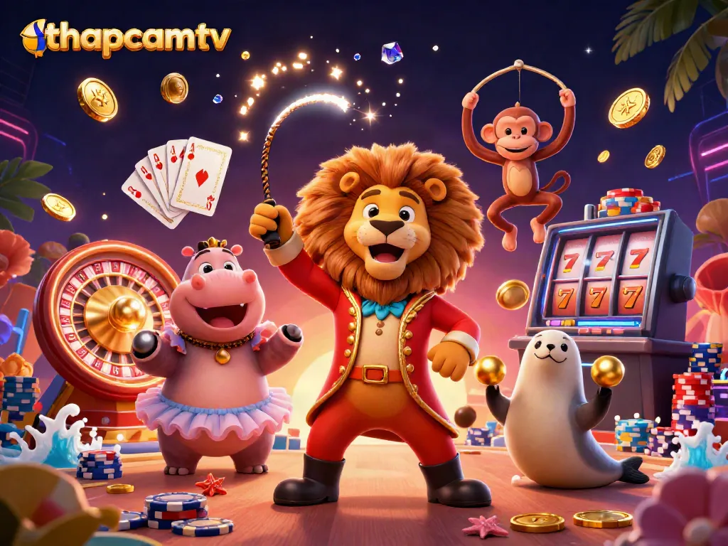Experience thapcamtv's vibrant online casino world with immersive 3D characters and dynamic gambling elements.