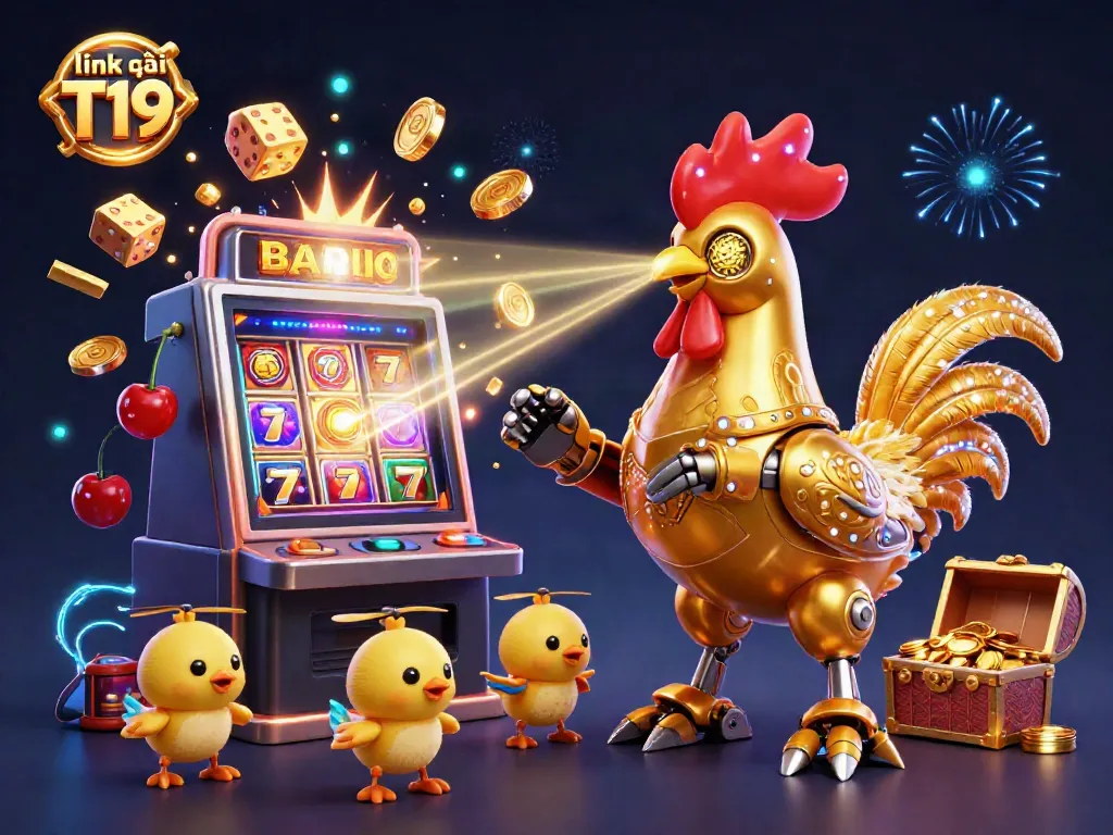 Experience the excitement of online gambling with link vào T19 showcased in an ultra-detailed 3D illustration.