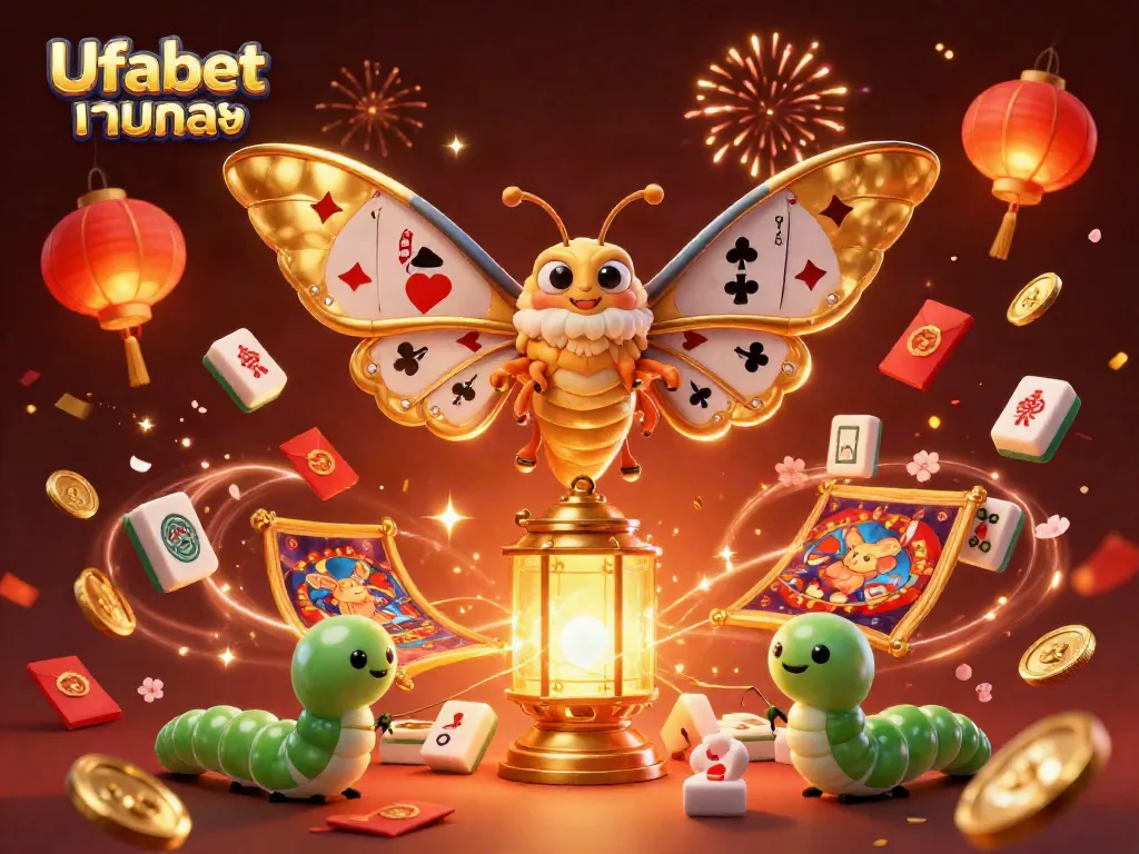 Engage in thrilling games at Ufabet เว็บตรง with festive casino elements and vibrant characters!