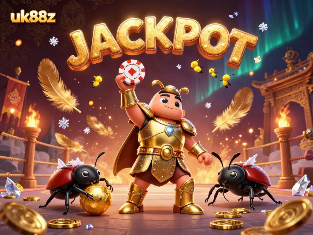 Experience excitement at uk88z casino with 3D characters showcasing a big win, vibrant and rich in detail.