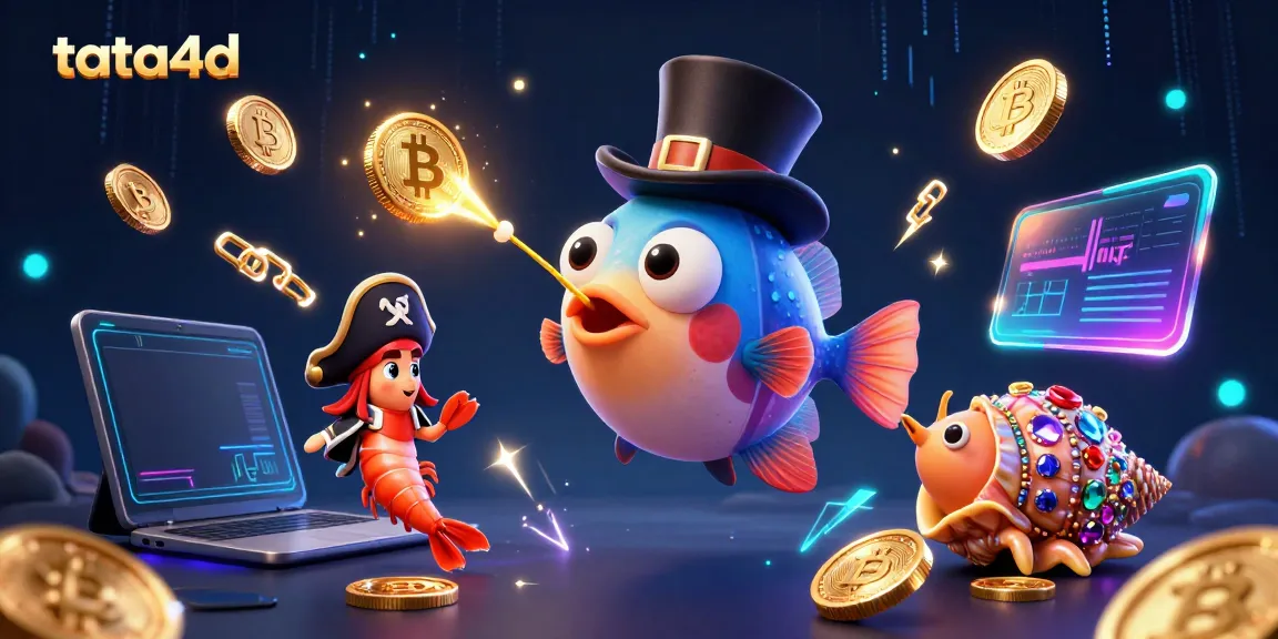 Enhanced gaming experience with tata4d, showcasing a vibrant underwater scene filled with glowing coins and playful characters.