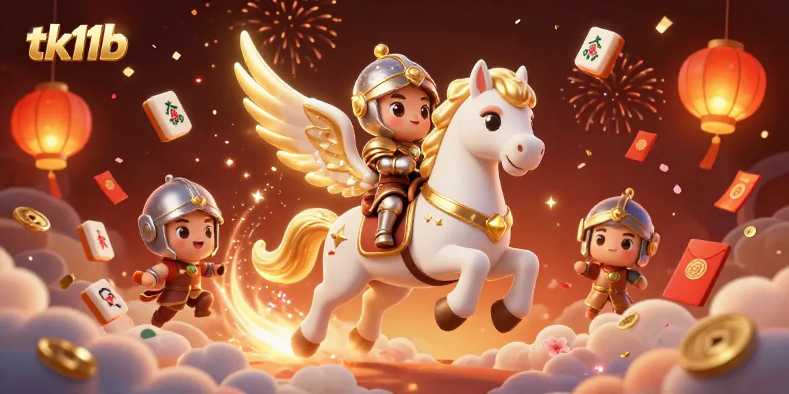 Engage with thrilling games at tk11b, featuring a 3D celestial horse and festive elements.