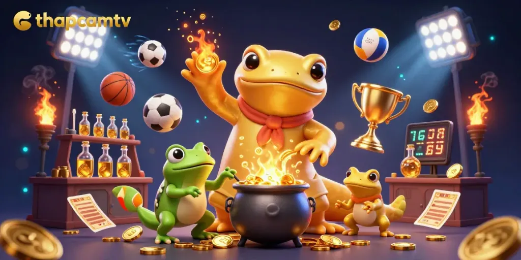 Engage with thapcamtv by betting on vibrant sports scenes featuring a golden salamander alchemist!