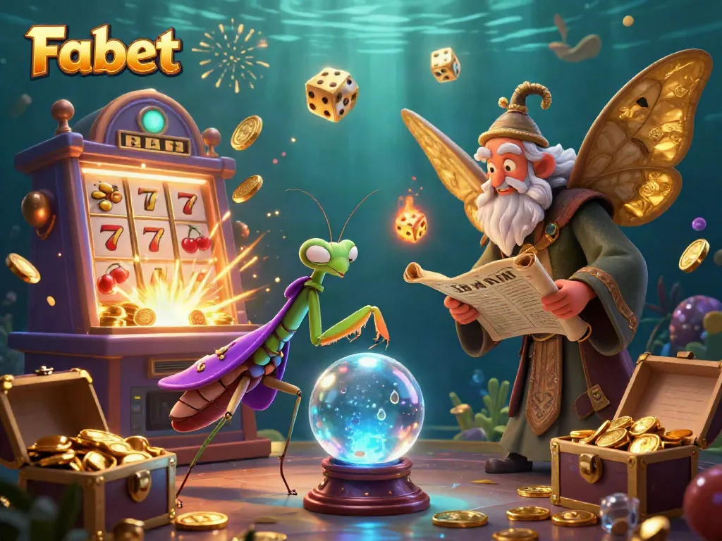 Win big at Fabet with an enchanting scene featuring a 3D fortune teller and a jackpot explosion!