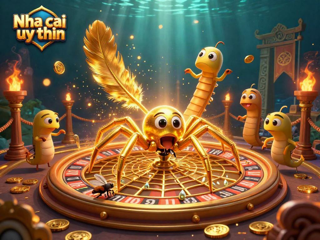 Experience thrilling bets at Nha cai uy tin, where a fly nervously places bets amidst a dynamic roulette scene.