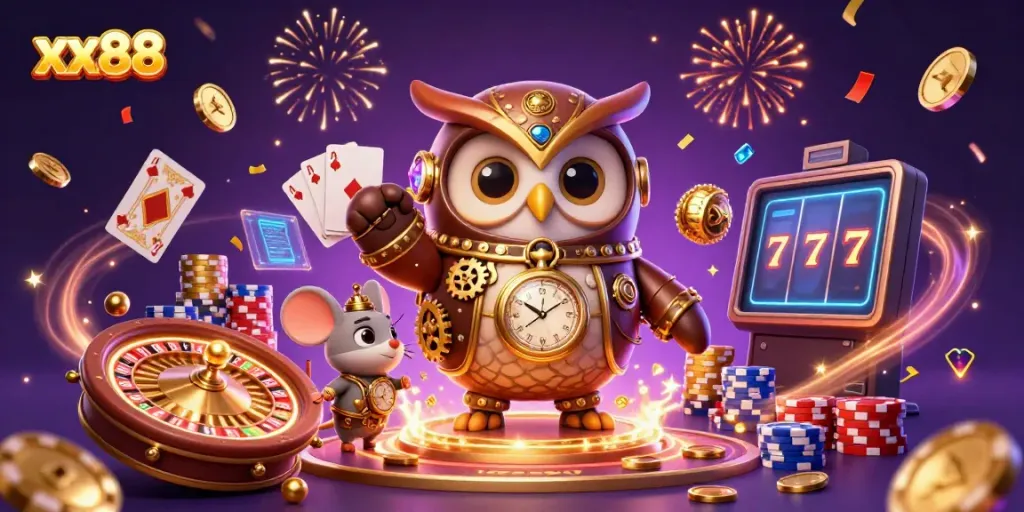 Experience the thrill of xx88 gaming with vibrant casino elements and rich visual detail.