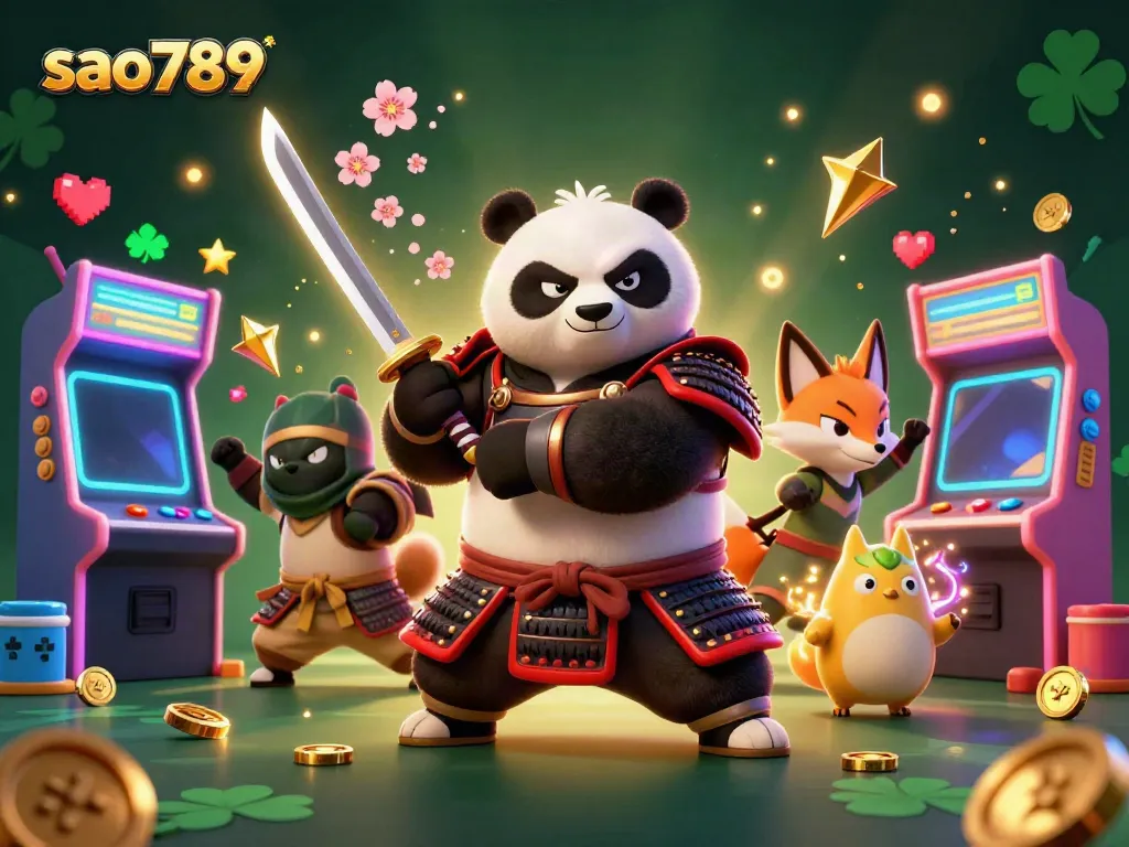 Engage in thrilling gameplay with a colorful sao789 gaming scene full of dynamic characters and vibrant elements.
