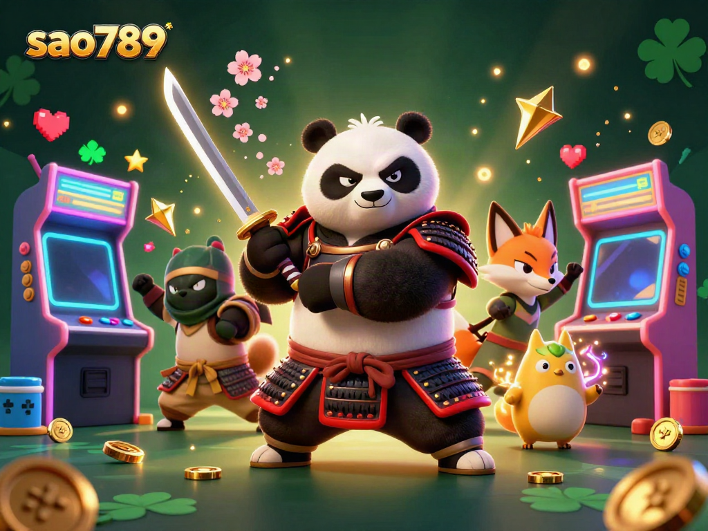 Engage in thrilling gameplay with a colorful sao789 gaming scene full of dynamic characters and vibrant elements.