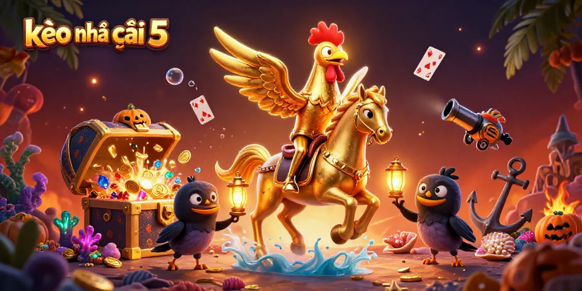 Experience thrilling wins with kèo nhà cái 5 as the golden rooster rides through an animated casino adventure.
