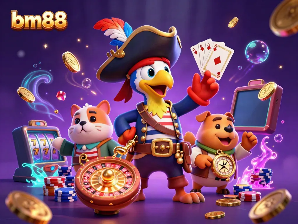 Engage in thrilling gameplay with the bm88 pirate-themed casino adventure featuring vibrant illustrations.