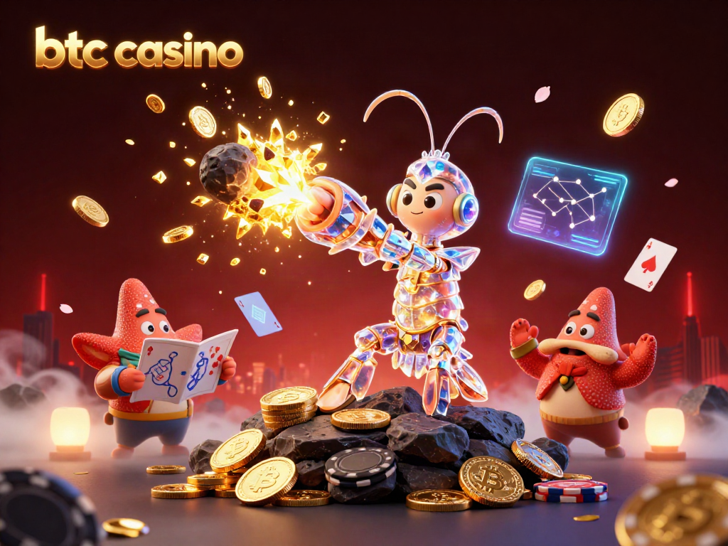 Experience thrilling gameplay at btc casino with vibrant characters and dynamic blockchain visuals.