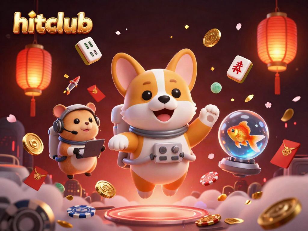 hitclub offers exciting gameplay inside a floating casino with vibrant visuals and interactive elements.