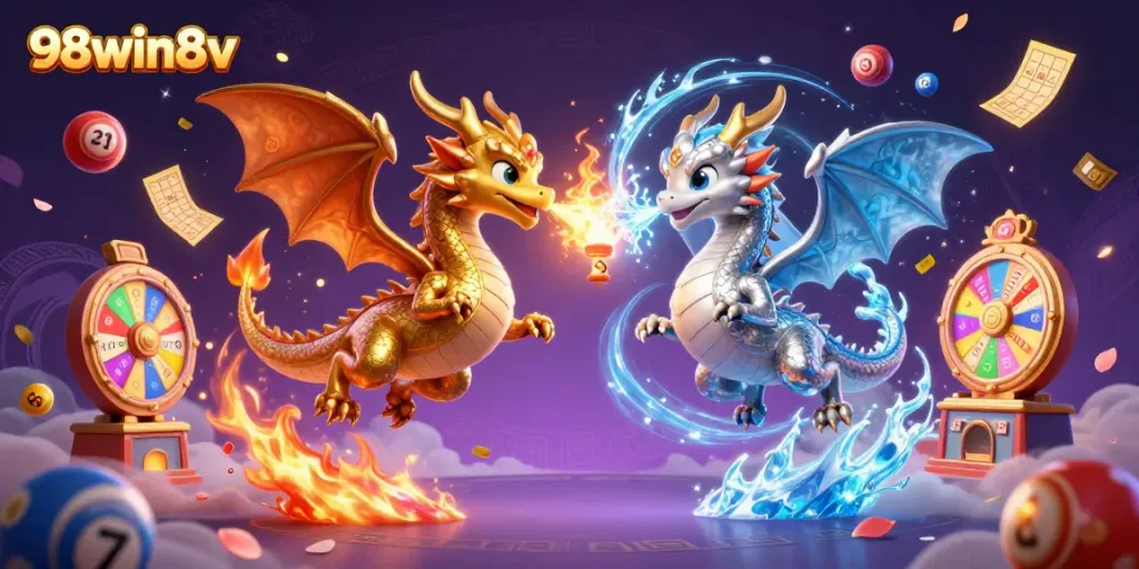 Experience thrilling moments at 98win8v with vibrant dragons and dynamic casino elements.