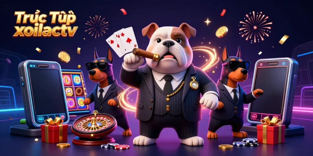 Experience the intensity of sports betting with Trực Tiếp xoilactv's vibrant 3D casino scene.