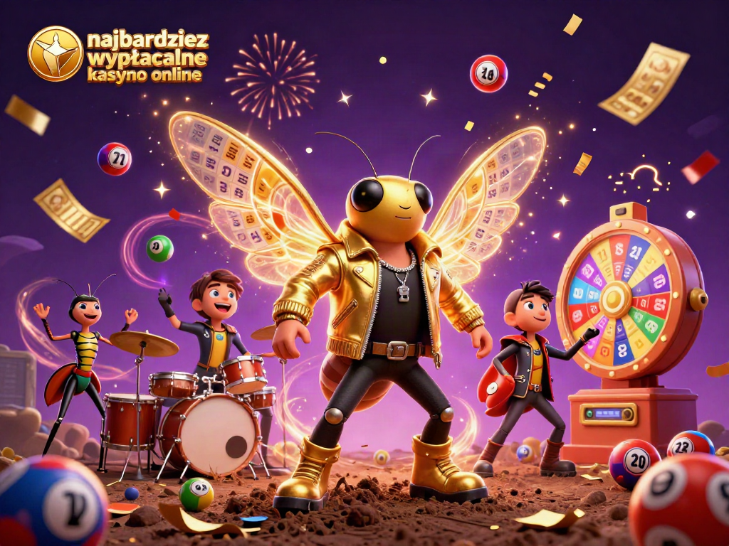 Immerse in the excitement of najbardziej wypłacalne kasyno online with vibrant lottery elements and lively characters.