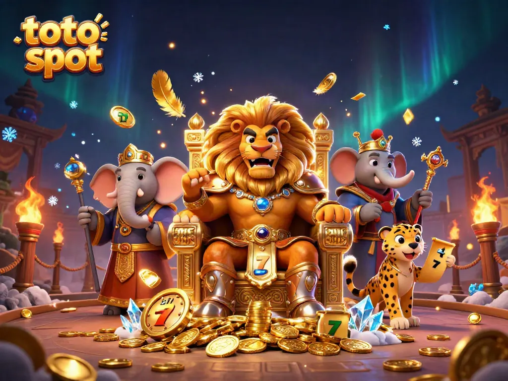 Menangkan putaran slot di toto slot dengan simbol beruntung dan elemen kasino menarik.