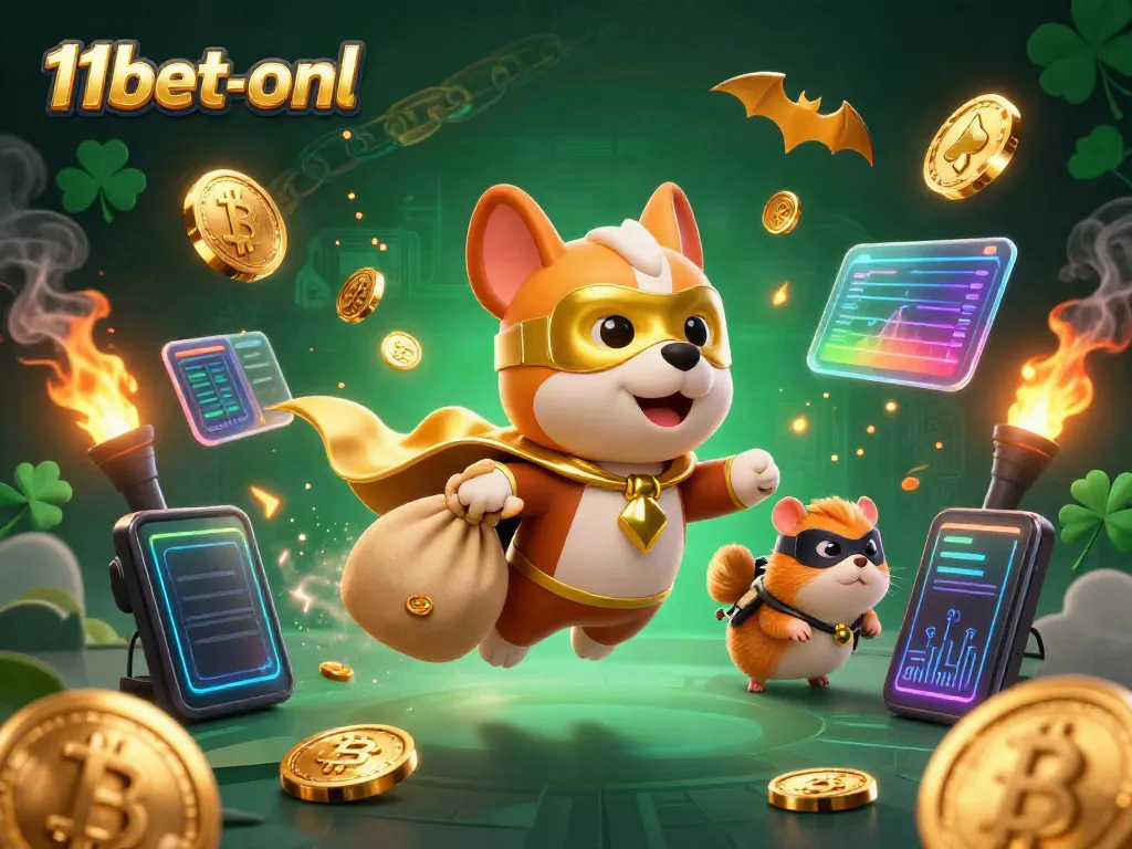 Engage in thrilling action with 11bet-onl as a superhero dog and sidekick embark on a treasure journey.