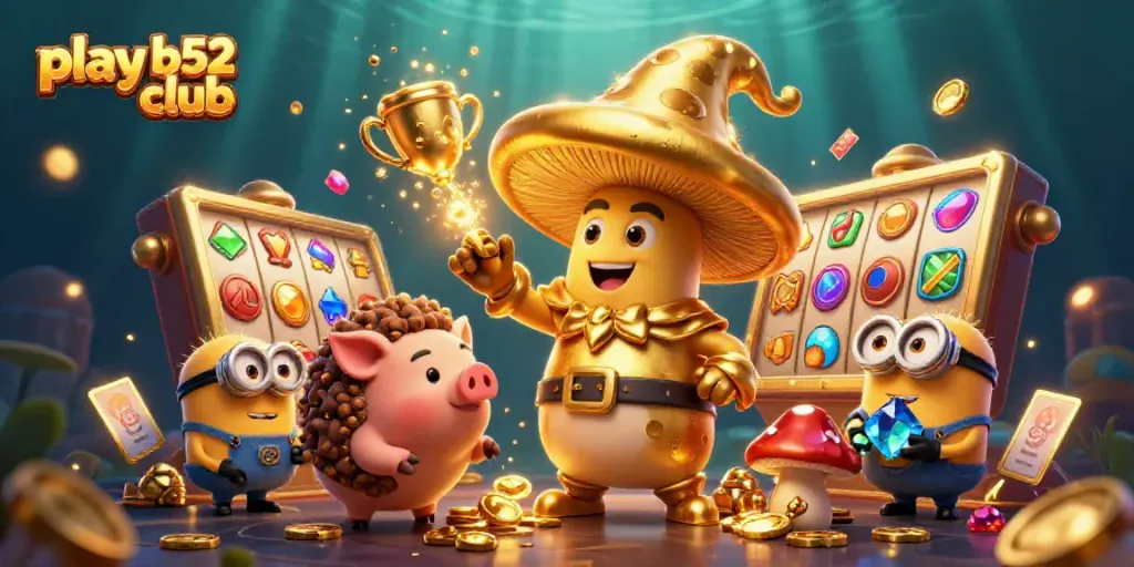 Experience the thrill as you play b52 club with magical golden elements and vibrant slot games.